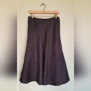 East 5th Brown Suede Skirt A Line Fluted Twirl Western Classic Academia